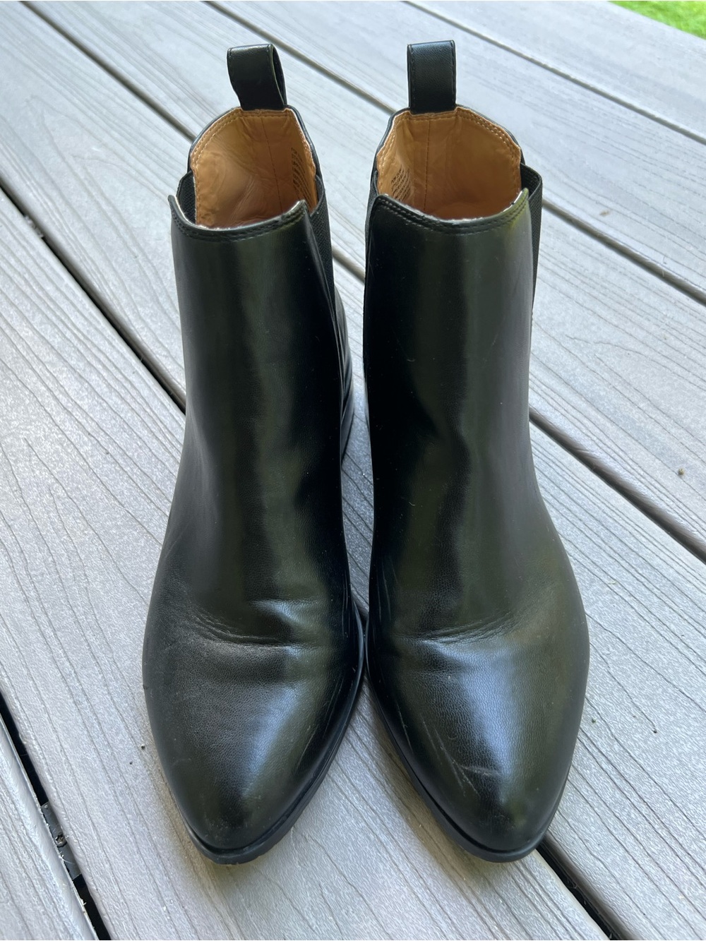 J.Crew Women's Chelsea Ankle Booties Elastic Side Panels Black Sz 8
